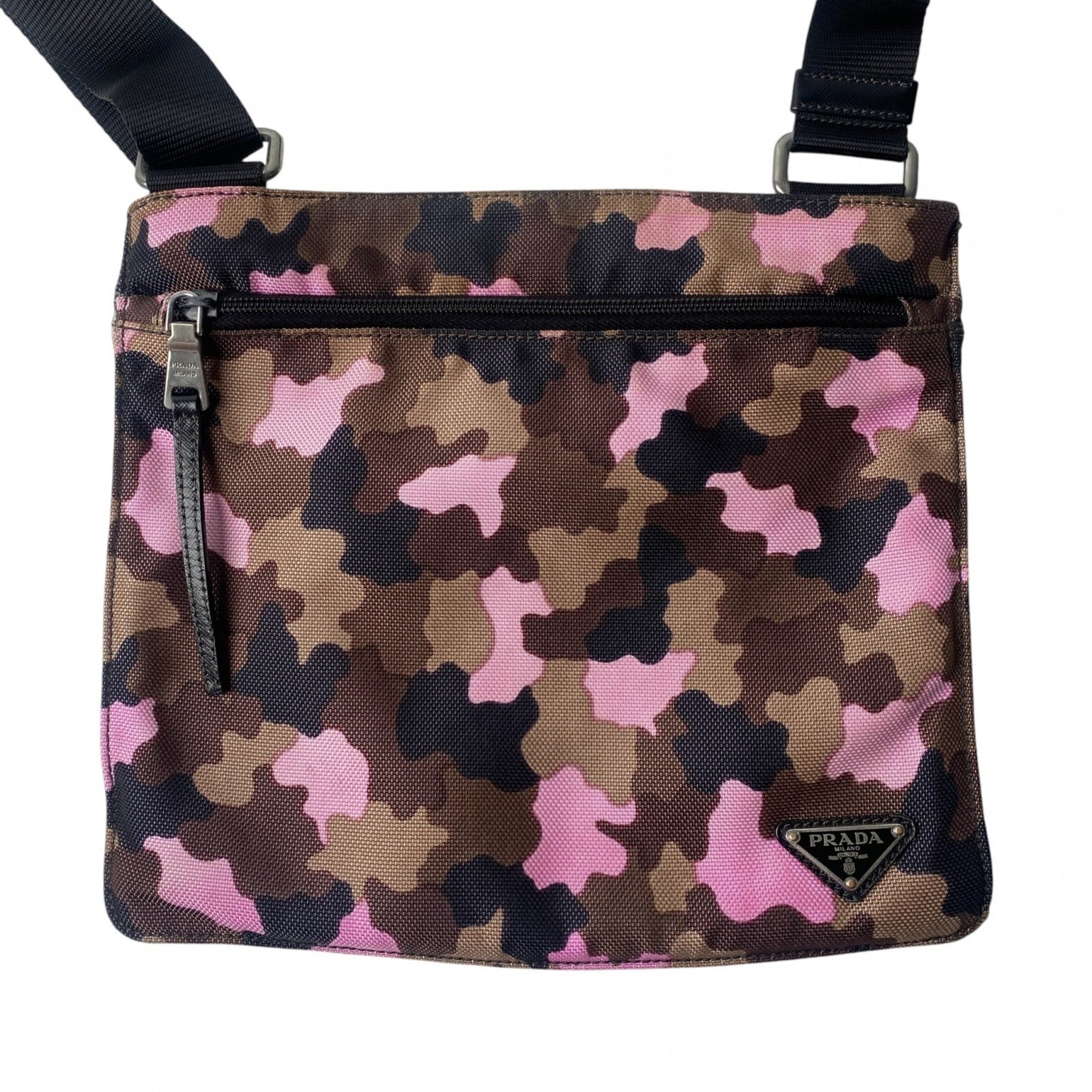 Prada Multi-Color Canvas Pochette Shoulder Bag