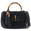 Gucci Black Leather Handbag Shoulder Bag (Pre-Owned)
