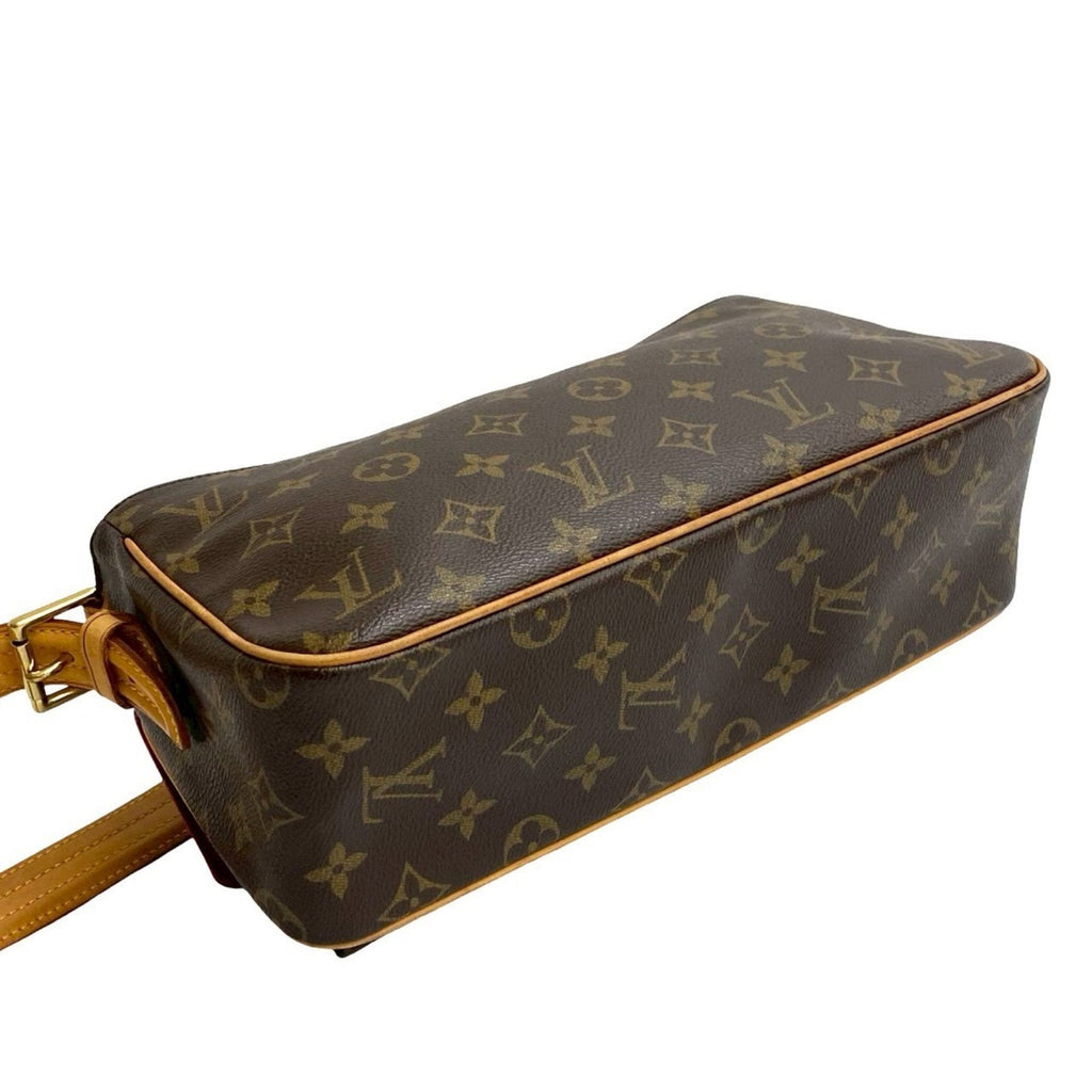 Louis Vuitton Brown Leather Pvc Shoulder Bag Tote Bag