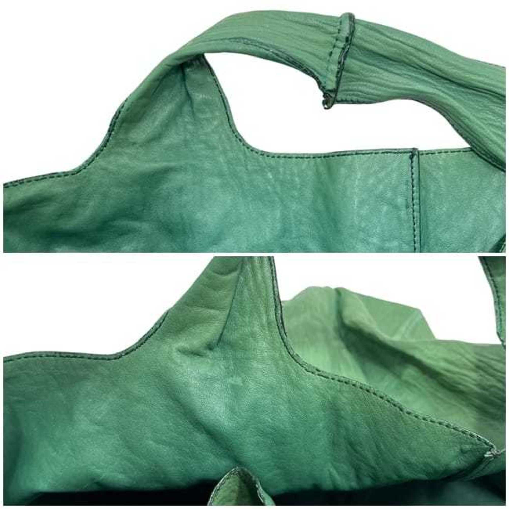 Prada Green Leather Eco-Bag Tote Bag