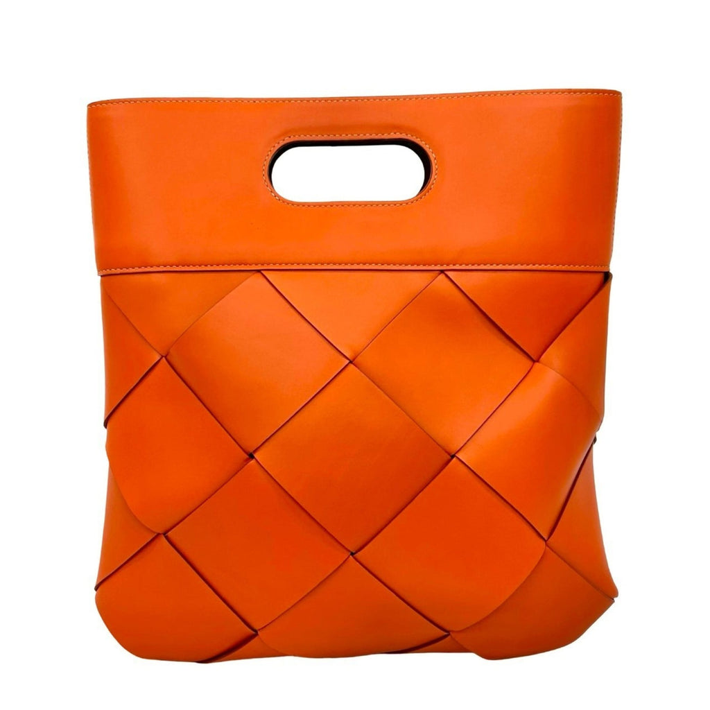 Bottega Veneta Orange Leather Tote Bag
