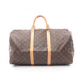 Louis Vuitton Brown Coated Canvas Leather Boston Bag