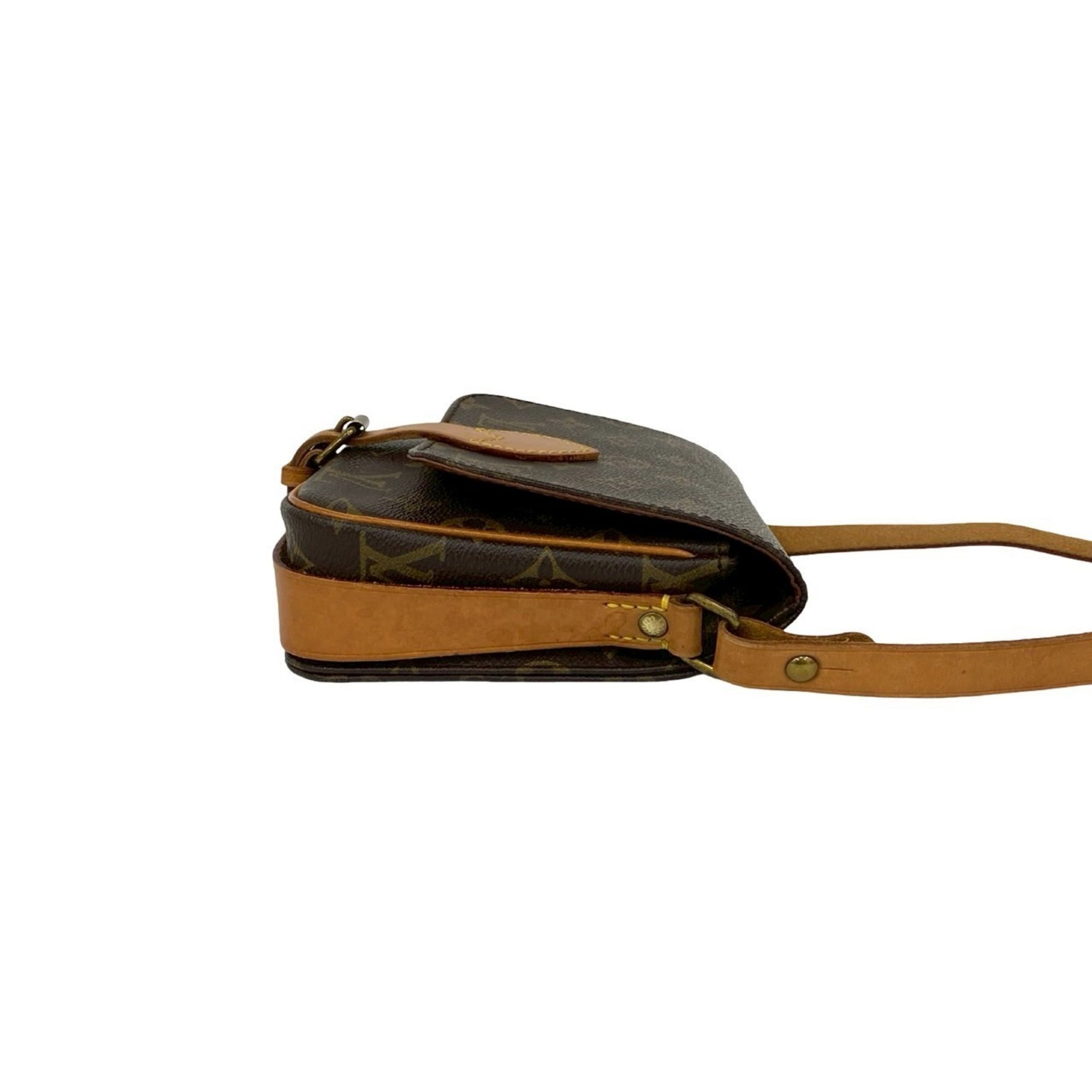 Louis Vuitton Brown Pvc Leather Pochette Shoulder Bag