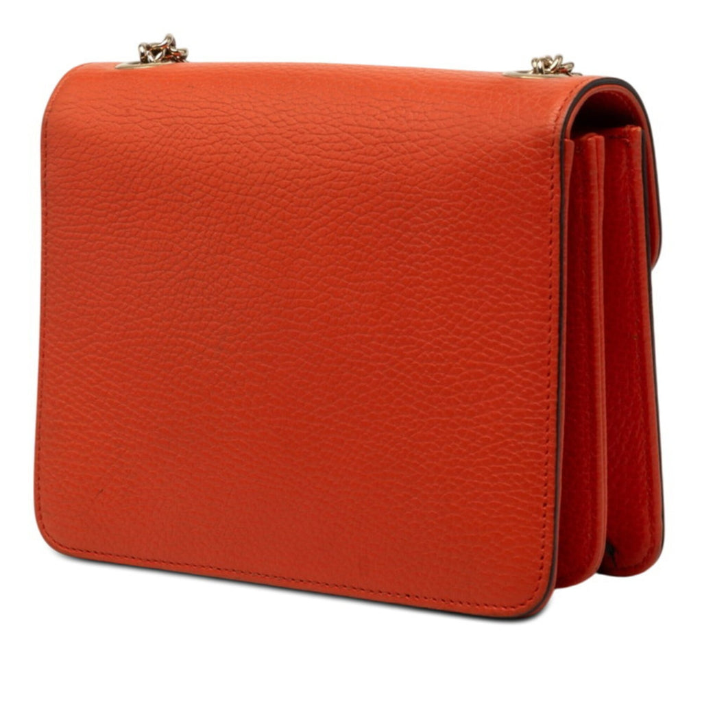 Gucci Orange Leather Shoulder Bag (Pre-Owned)