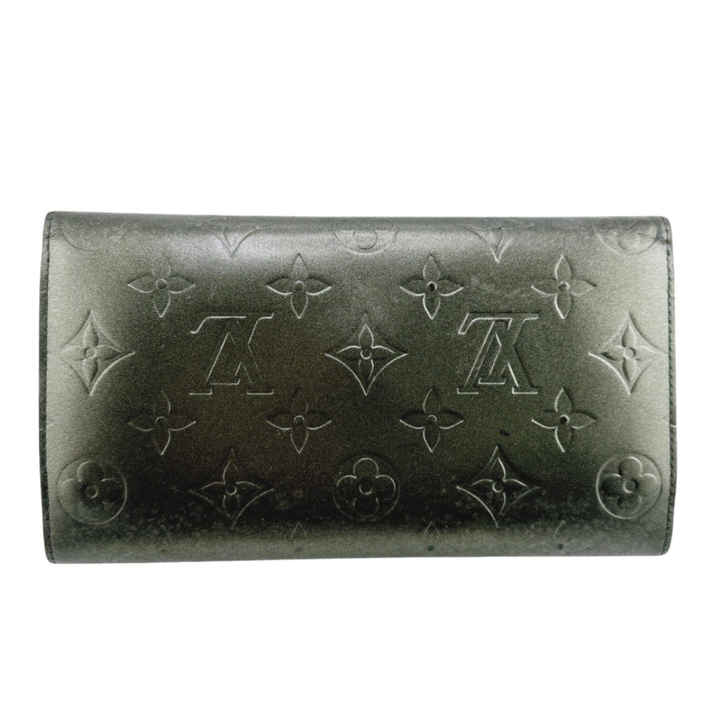 Louis Vuitton Monogram Mat Black Noir Monogram Mat Wallet (Tri-Fold)