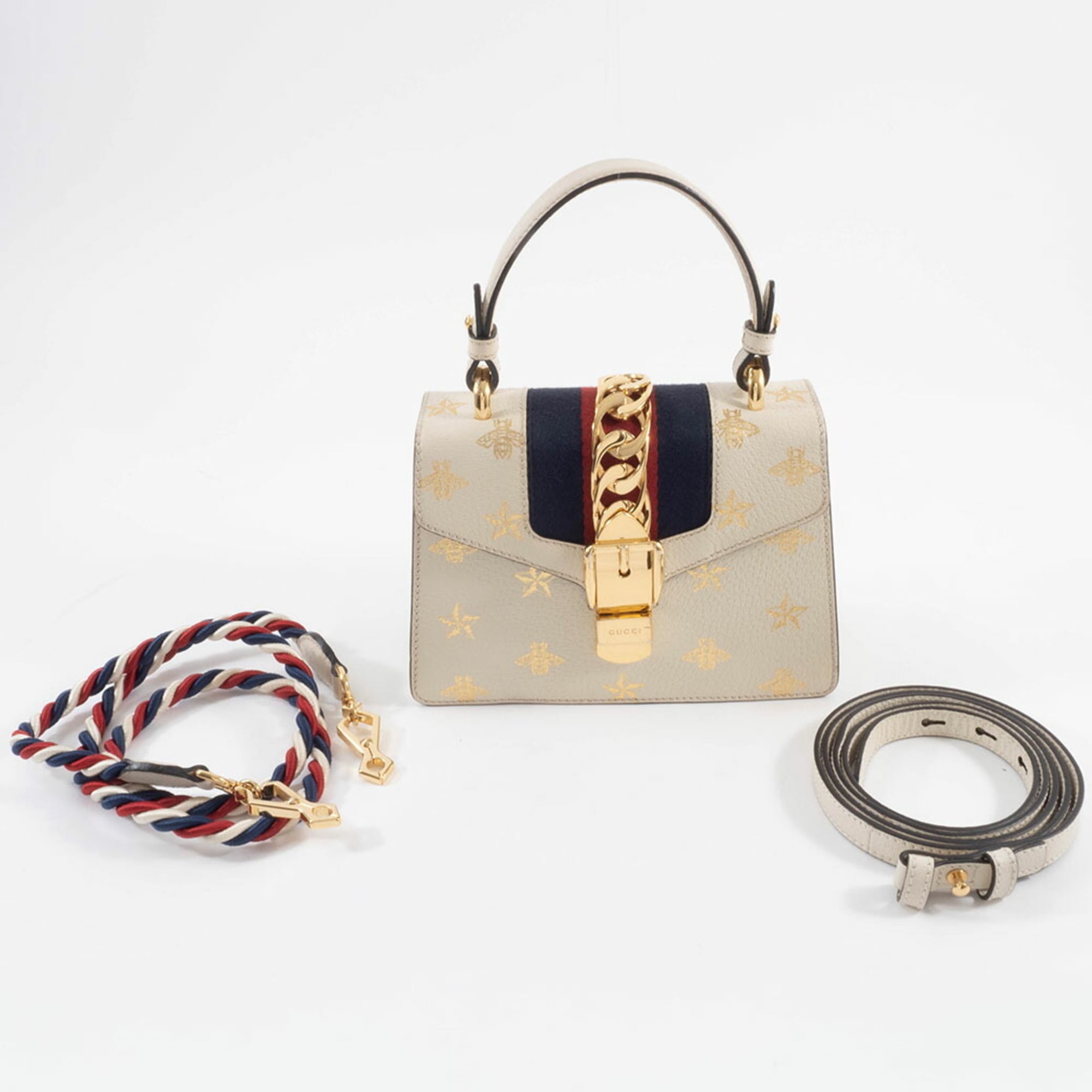 Gucci White Leather Handbag (Pre-Owned)