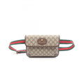 Gucci Beige Brown Pvc Coated Canvas Leather Fanny Pack (Pre-Owned)