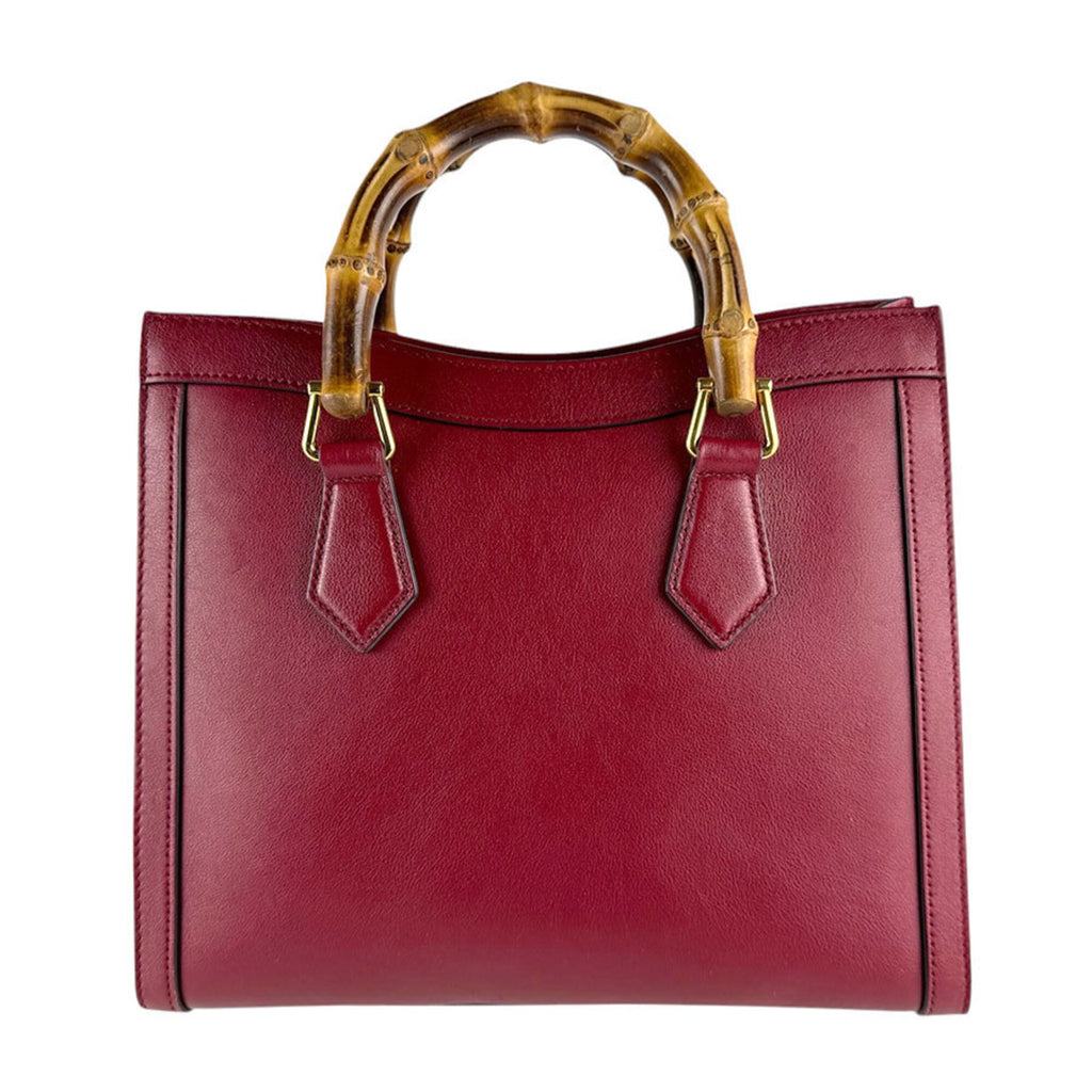 Gucci Red Color Leather Handbag Shoulder Bag Tote Bag (Pre-Owned)
