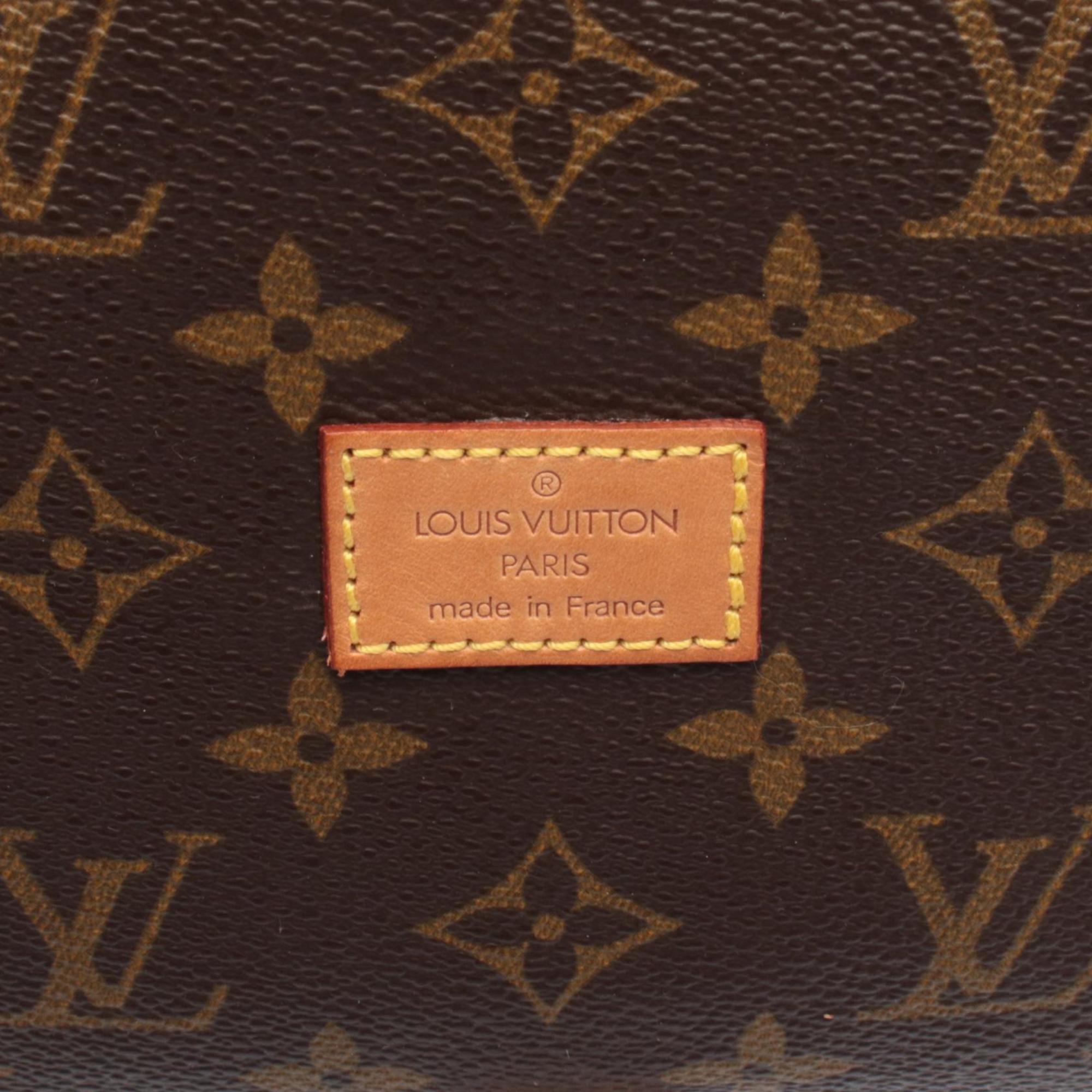 Louis Vuitton Brown Coated Canvas Monogram Leather Handbag Shoulder Bag