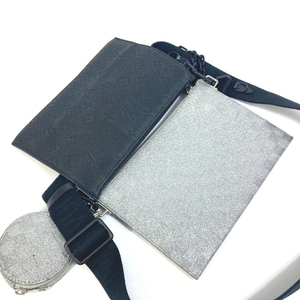 Louis Vuitton Black Silver Leather Shoulder Bag