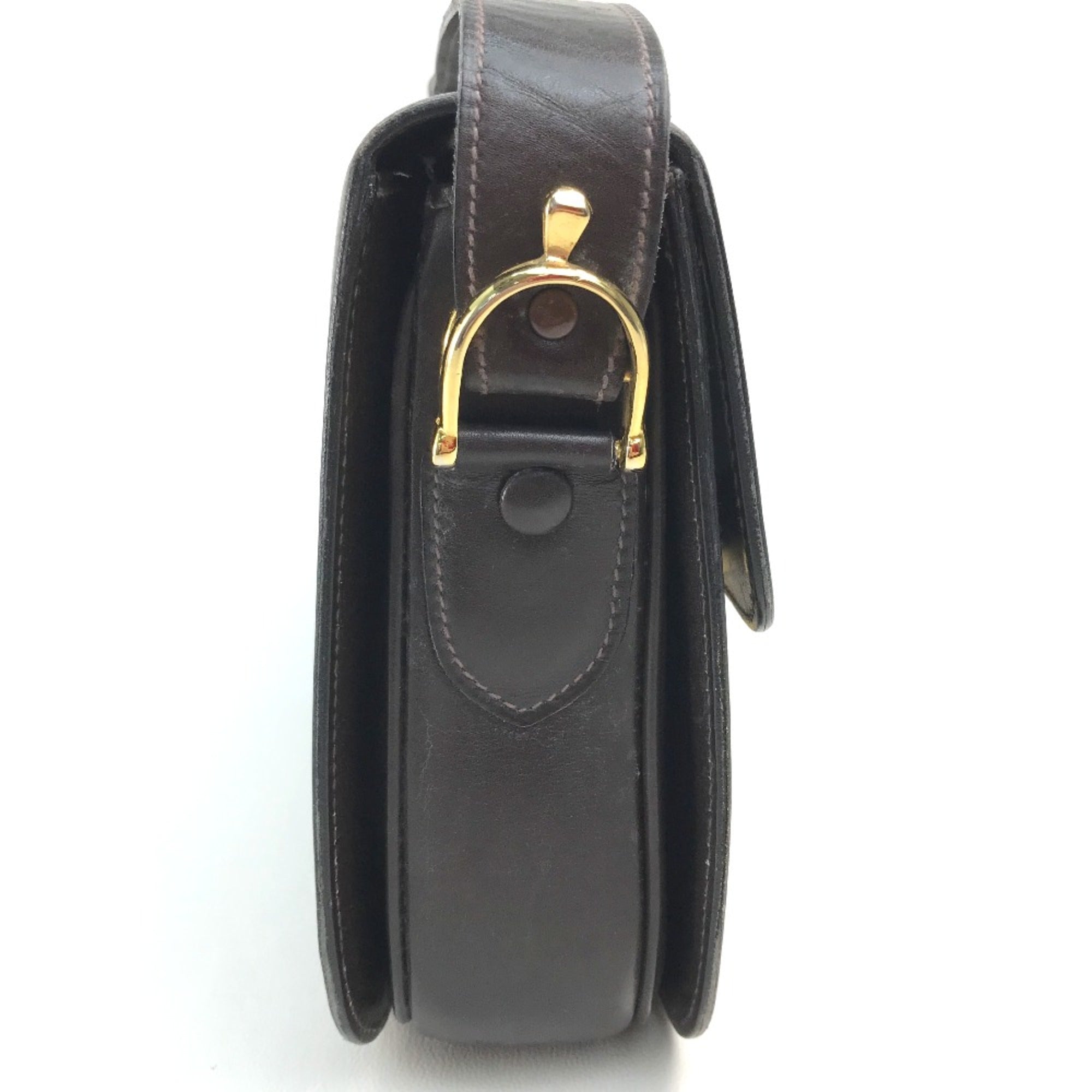 Celine Brown Leather Shoulder Bag