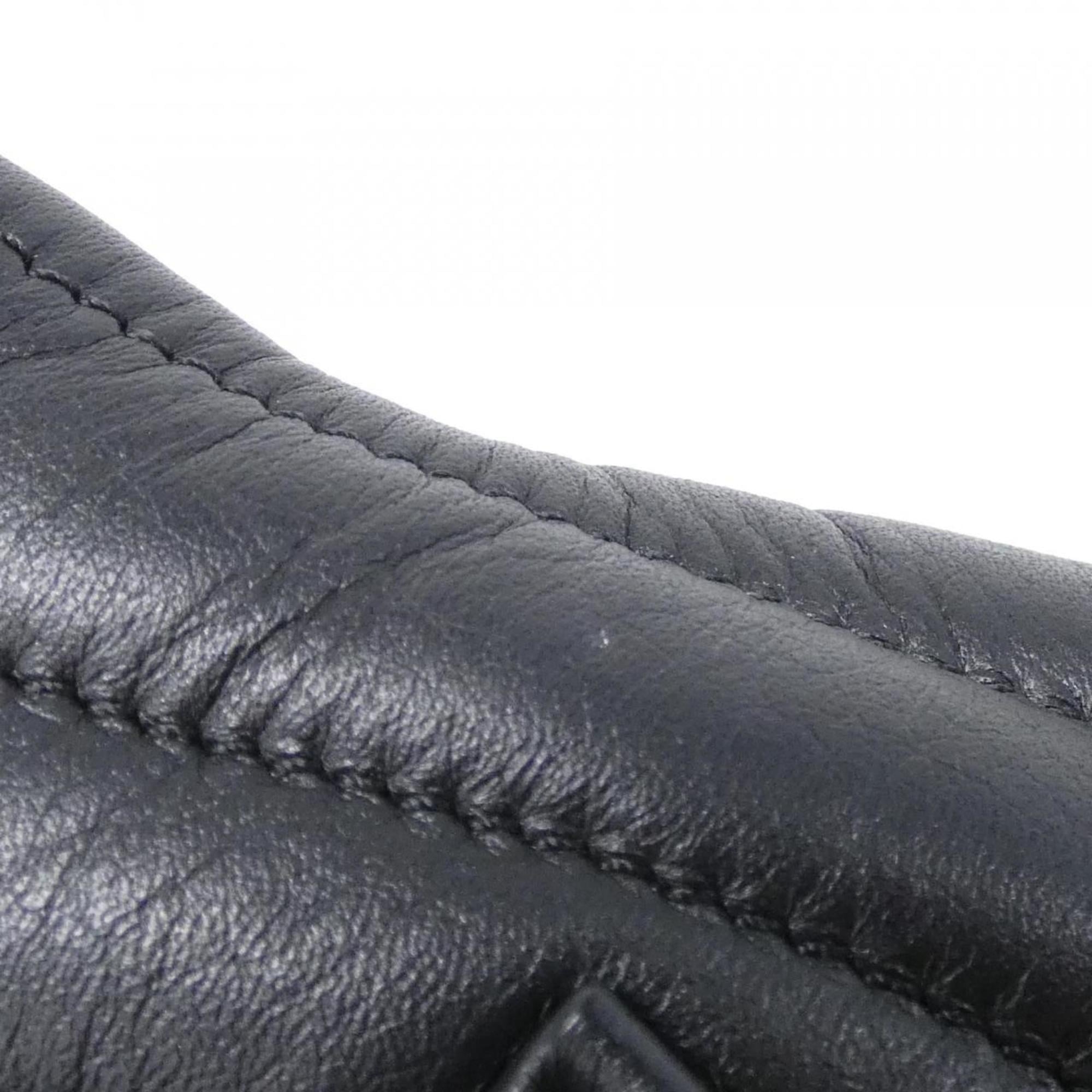 Louis Vuitton Black Leather Shoulder Bag