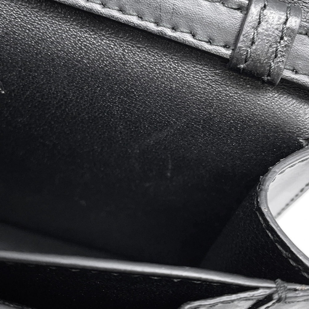 Balenciaga Black Leather Handbag Pouch Shoulder