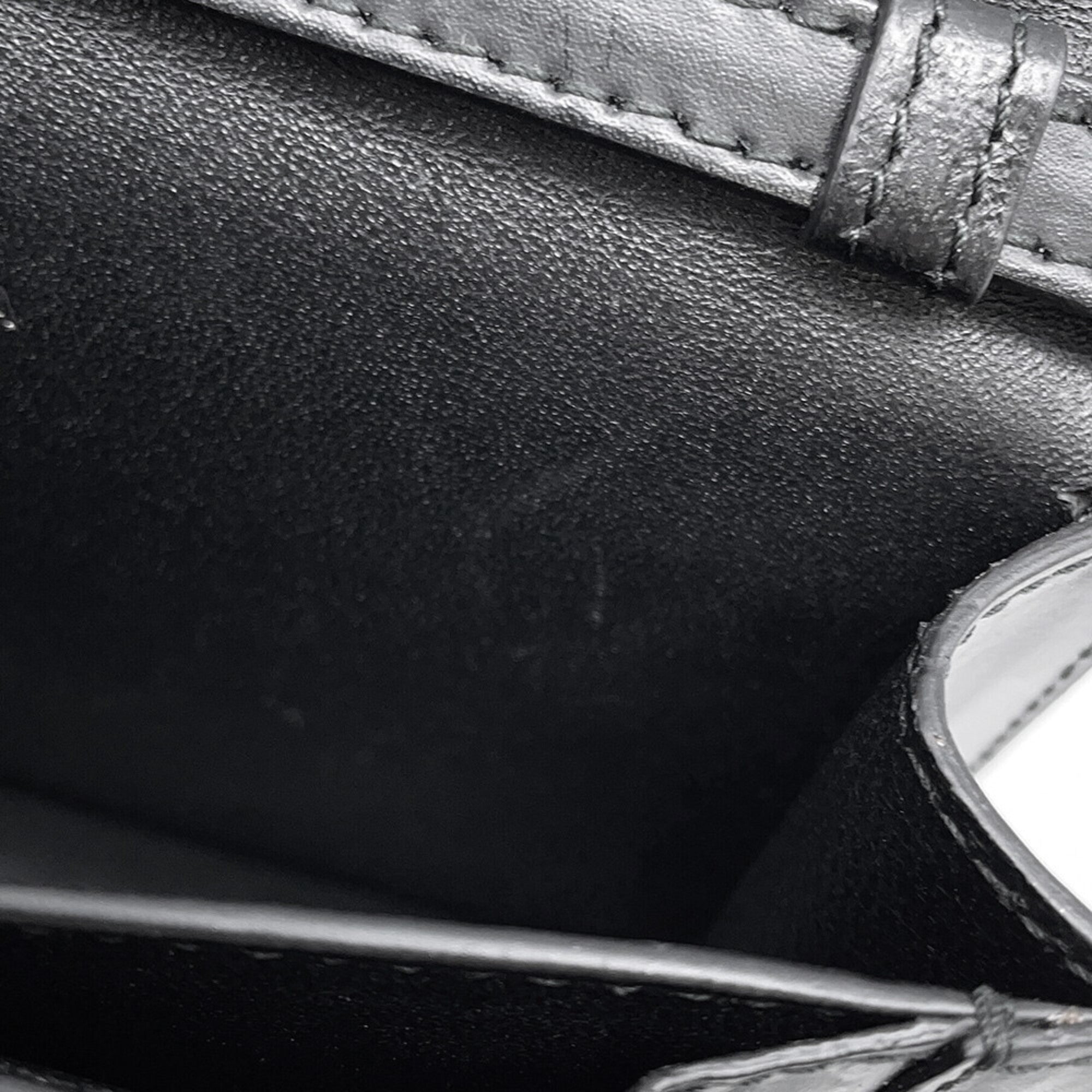 Balenciaga Black Leather Handbag Pouch Shoulder