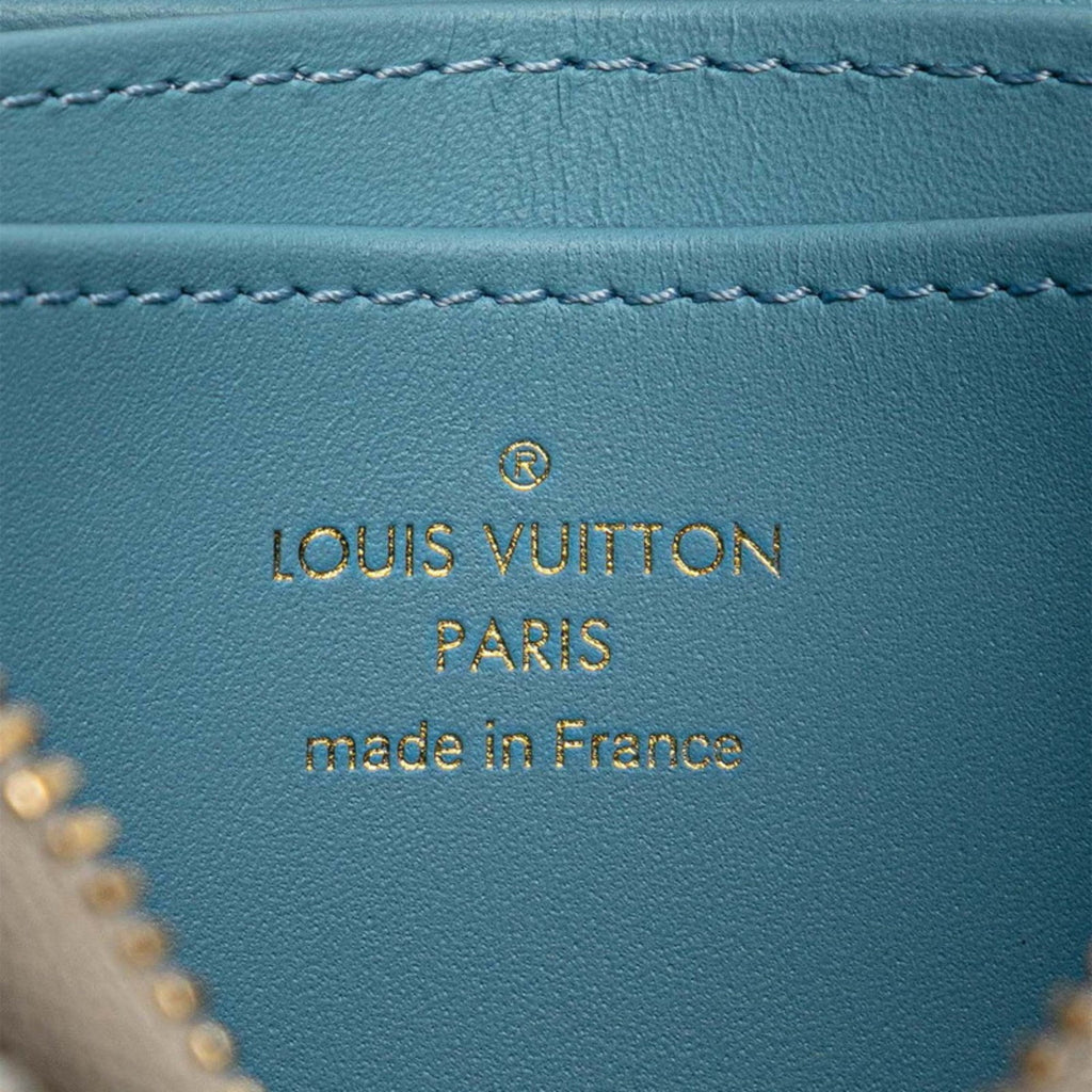 Louis Vuitton Monogram Beige White Canvas Leather Coin Purse/Coin Case