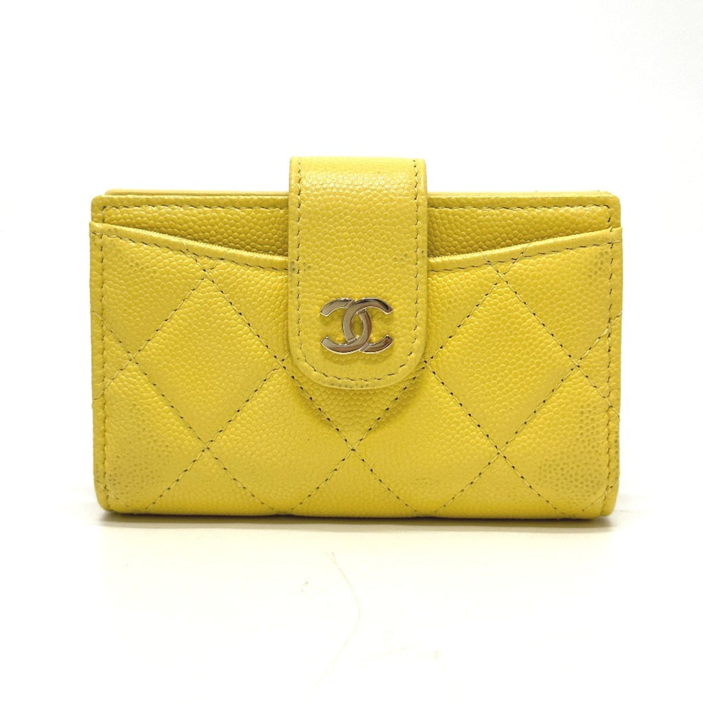 Chanel Yellow Leather Coin Purse/Coin Case