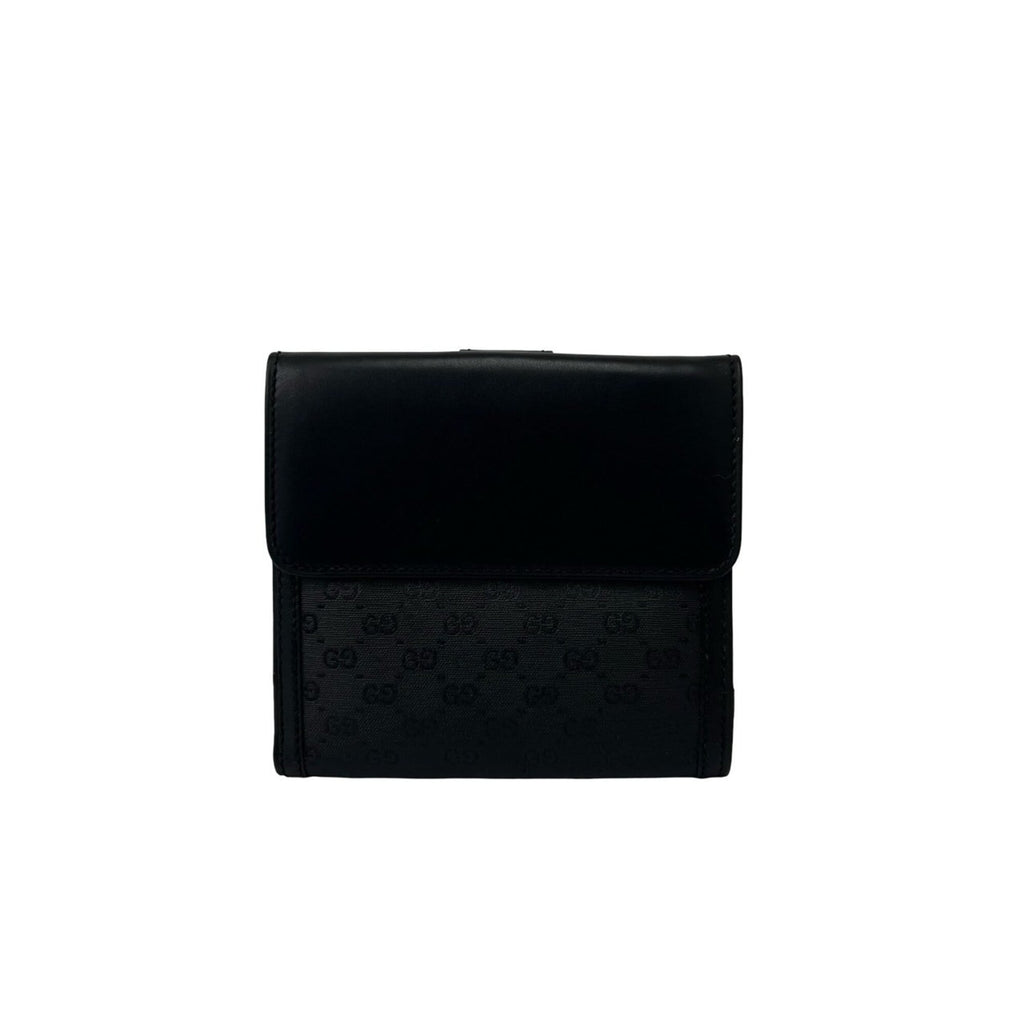Gucci Black Leather Pvc Wallet (Bi-Fold) (Pre-Owned)