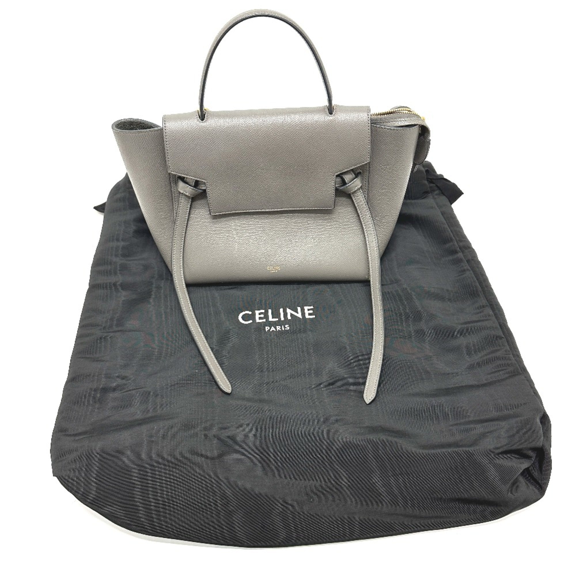 Celine Gray Leather Handbag