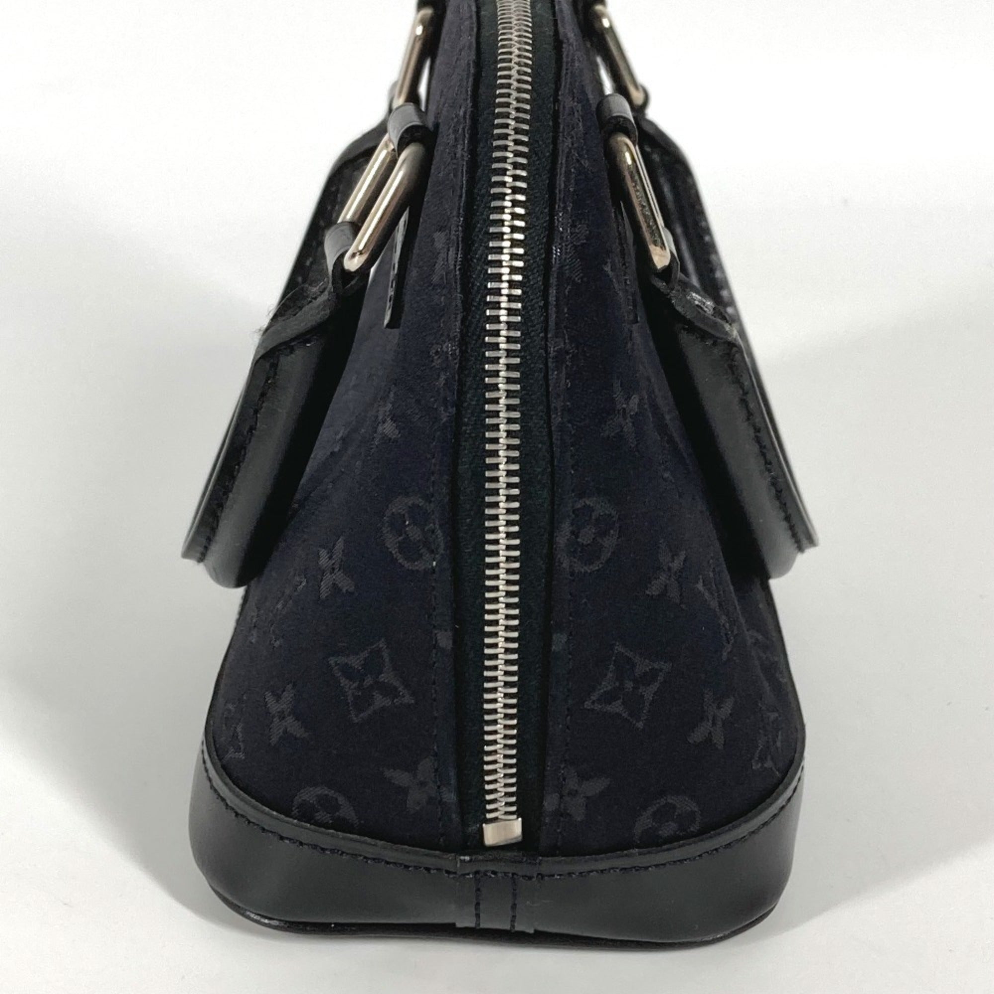 Louis Vuitton Black Noir Satin Leather Handbag