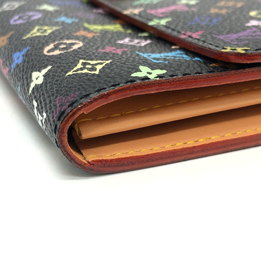 Louis Vuitton Black Monogram Multicolore Long Wallet