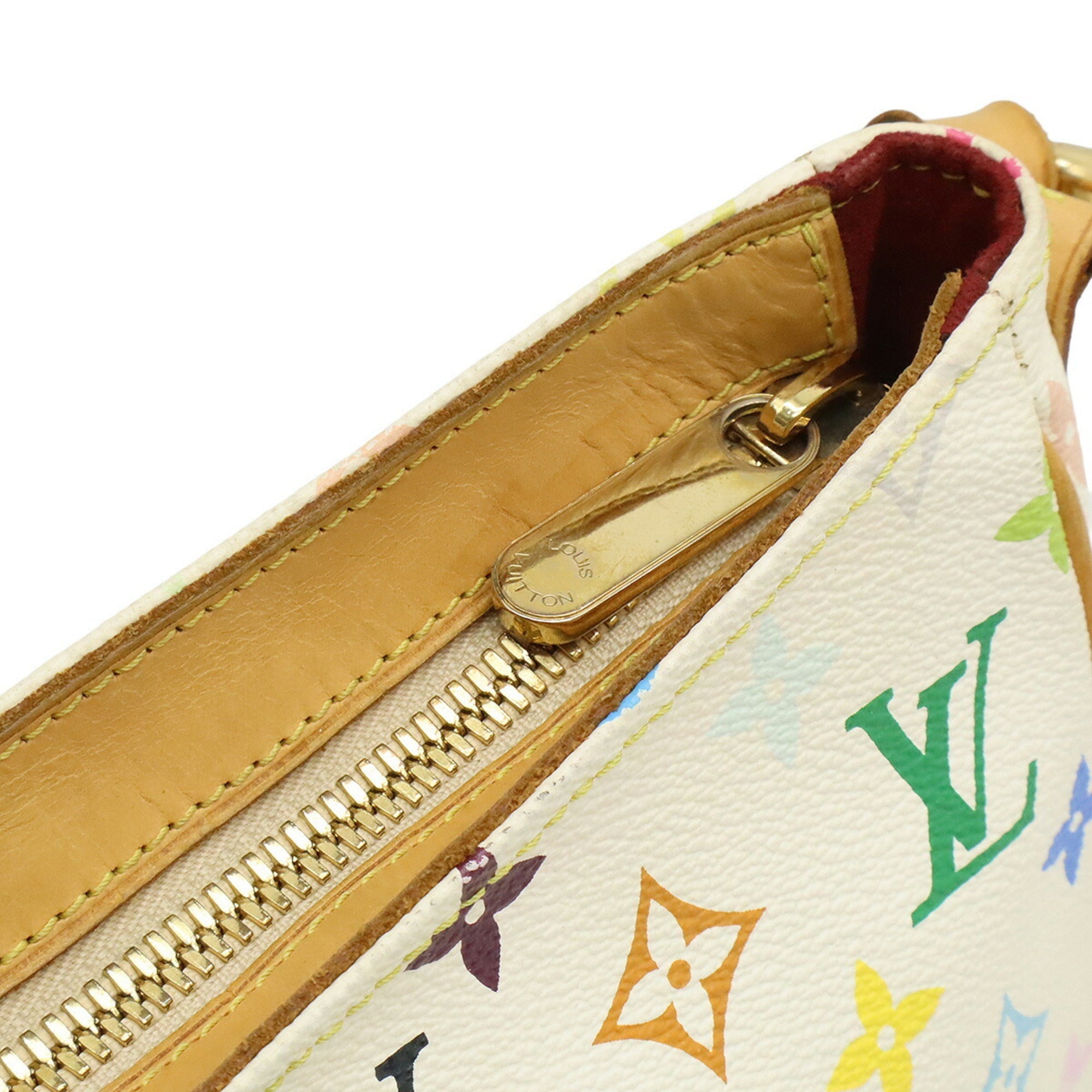 Louis Vuitton Blanc Multi-Color White Monogram Multicolore Shoulder Bag