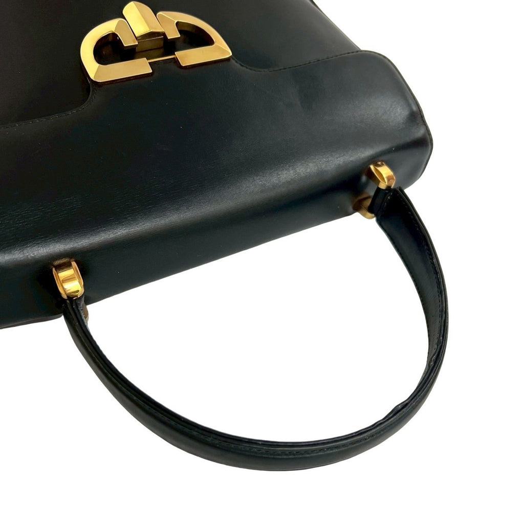 Gucci Black Leather Handbag Tote Bag (Pre-Owned)