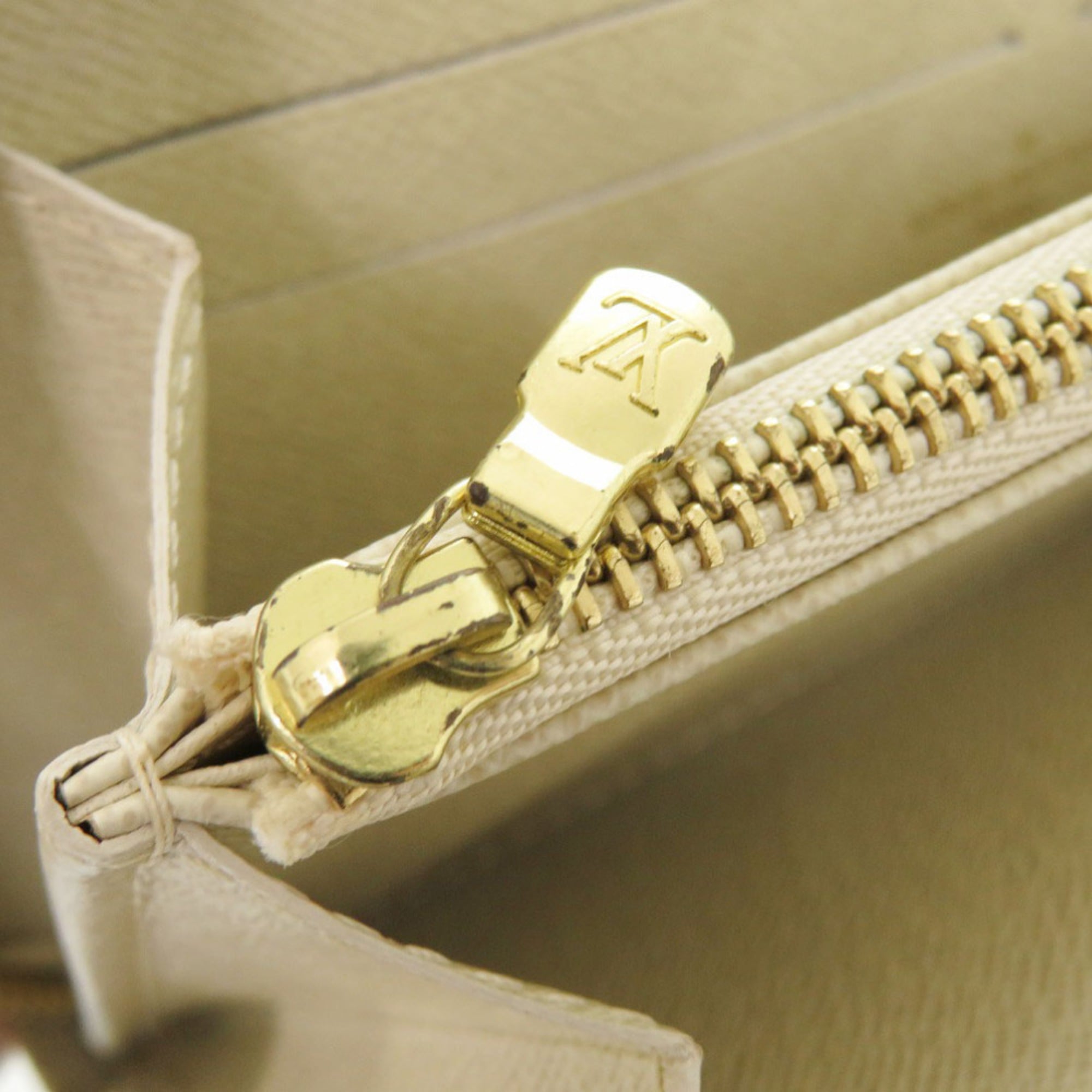Louis Vuitton Beige Monogram Mini Lin Long Wallet