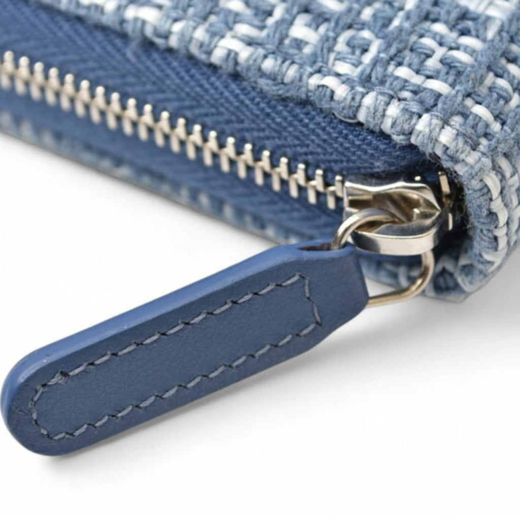 Chanel Blue Tweed Wallet (Bi-Fold)