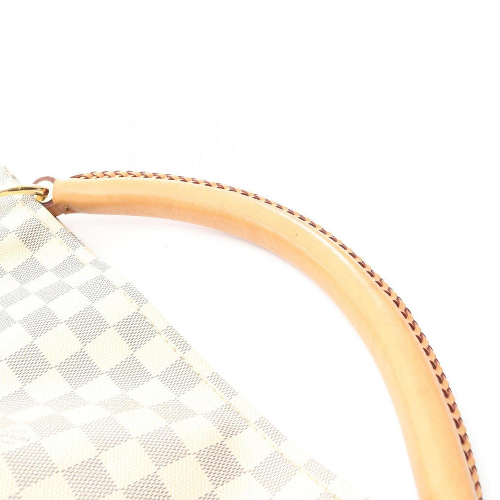 Louis Vuitton White Coated Canvas Leather Shoulder Bag