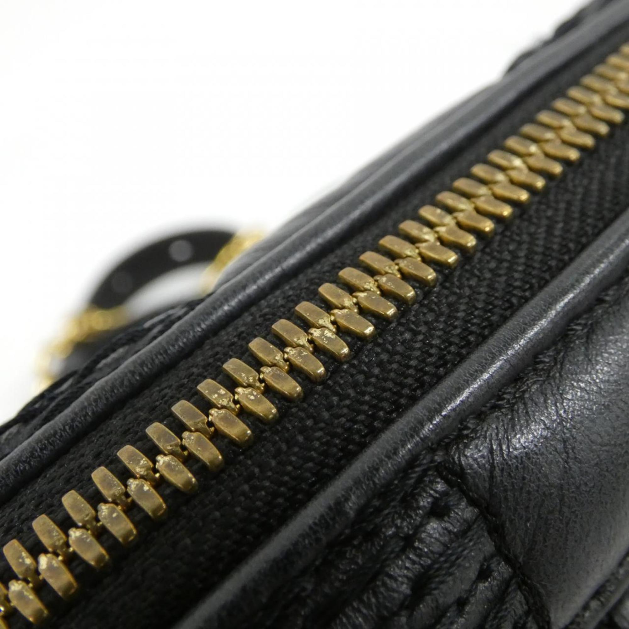 Louis Vuitton Black Leather Shoulder Bag