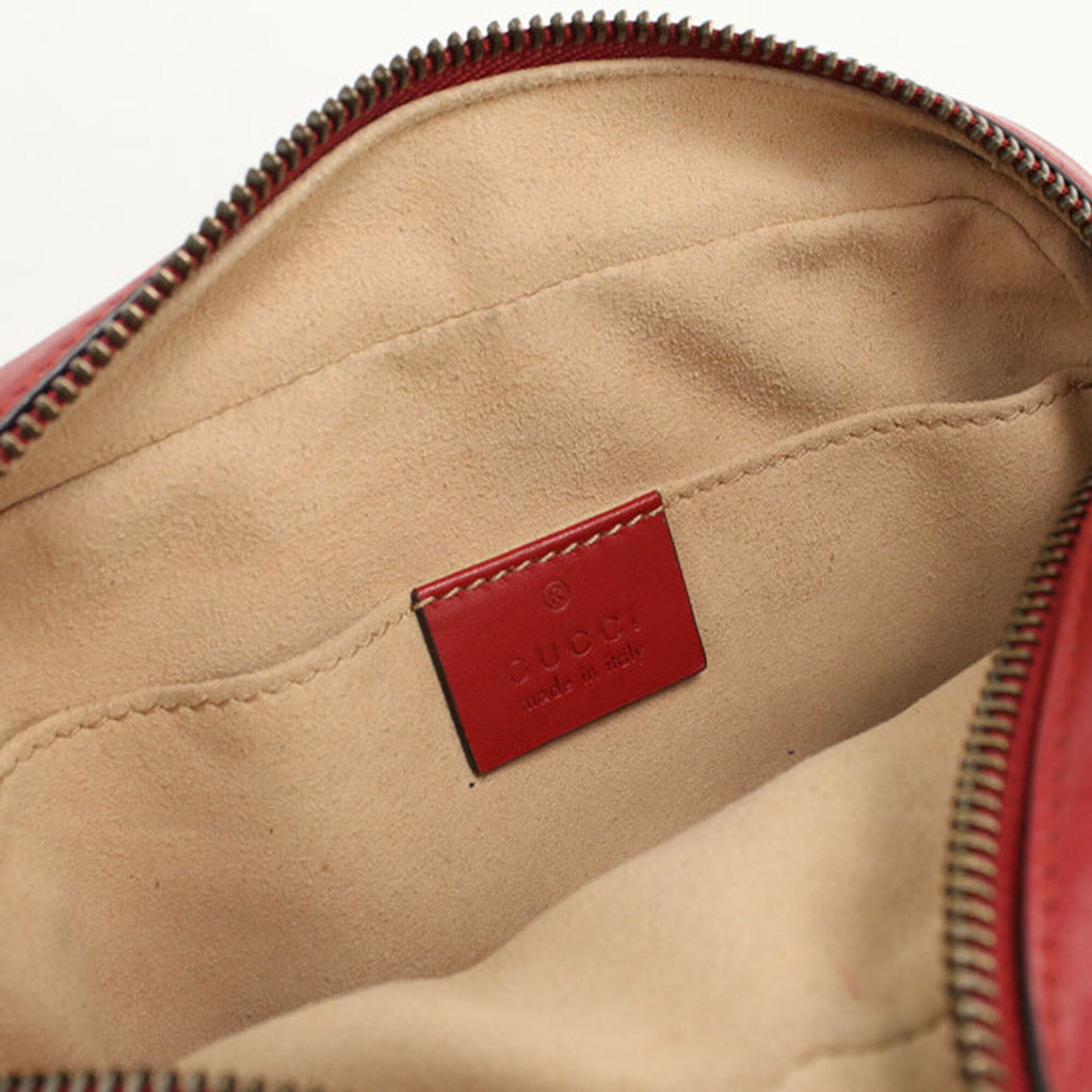 Gucci Red Color Quilting Shoulder Bag (Pre-Owned)