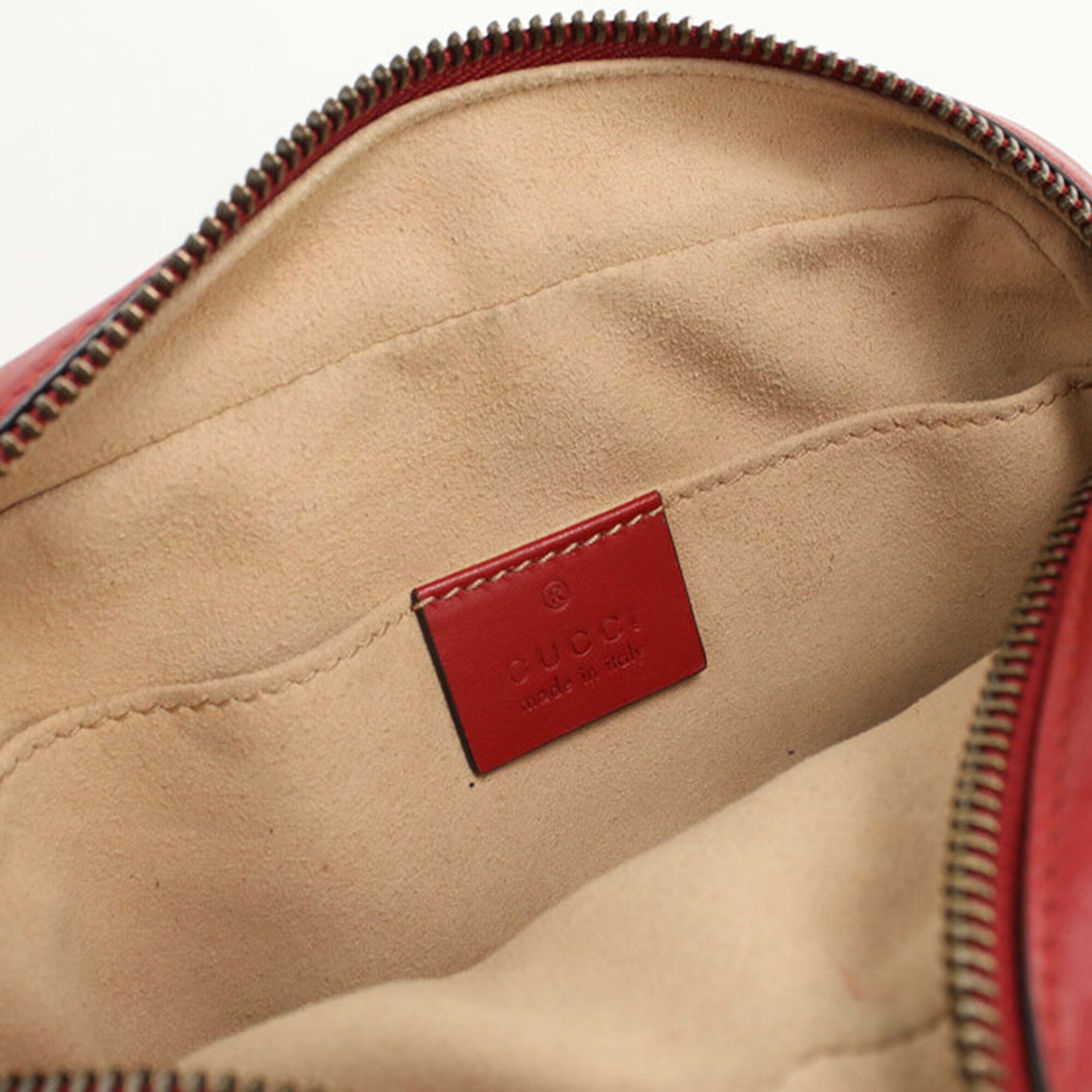 Gucci Red Color Quilting Shoulder Bag (Pre-Owned)