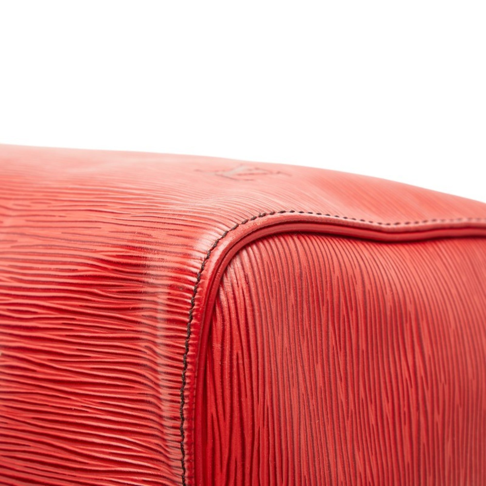 Louis Vuitton Epi Castilian Red Leather Boston Bag Handbag