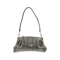 Gucci Gray Quilting Leather Shoulder Bag (Pre-Owned)