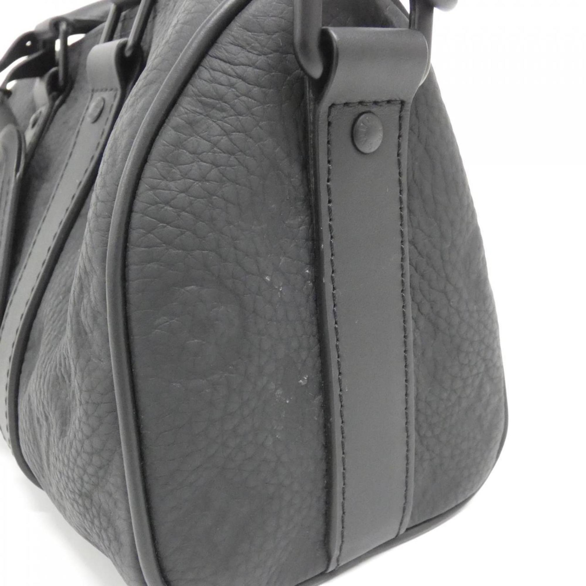 Louis Vuitton Taurillon Black Leather Boston Bag