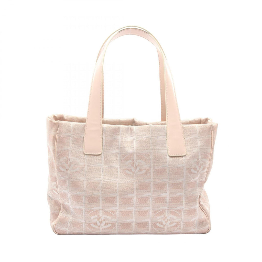 Chanel 2.55 Pink Leather Nylon Canvas Handbag Tote Bag