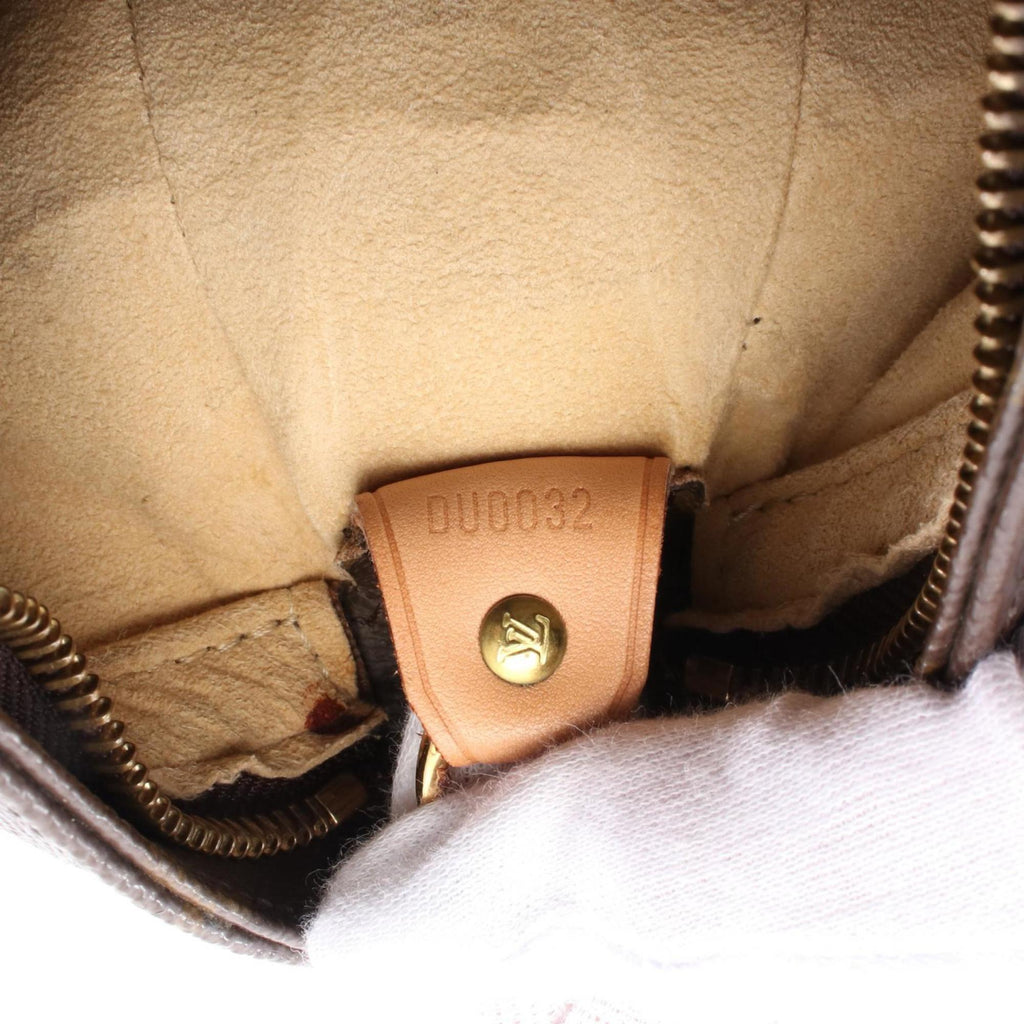 Louis Vuitton Monogram Brown Coated Canvas Leather Shoulder Bag