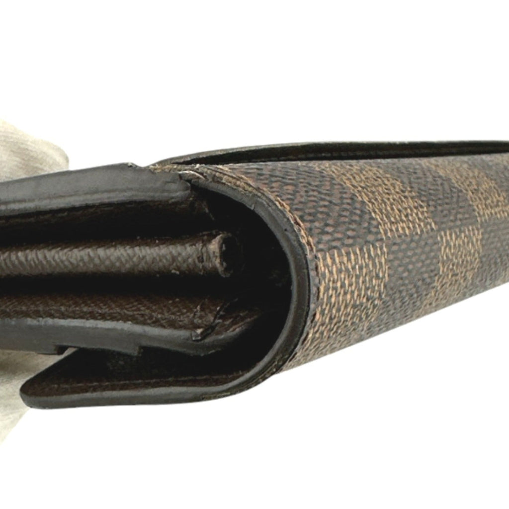 Louis Vuitton Brown Damier Canvas Long Wallet (Tri-Fold)