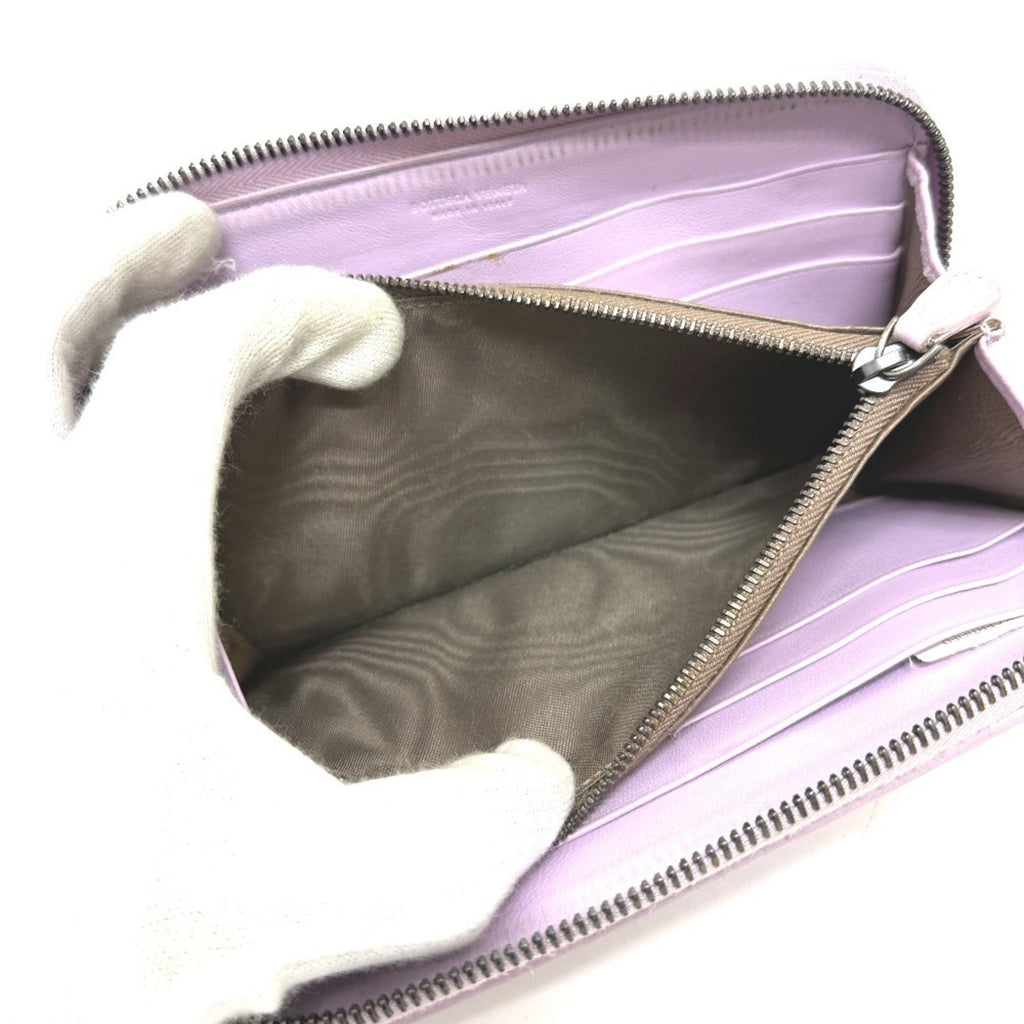 Bottega Veneta Purple Leather Long Wallet (Bi-Fold)