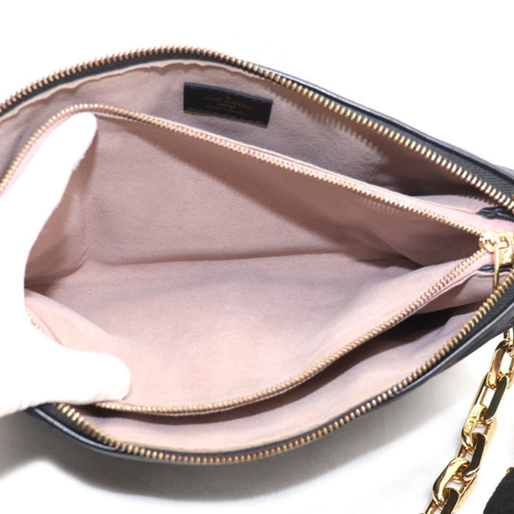Louis Vuitton Black Leather Shoulder Bag