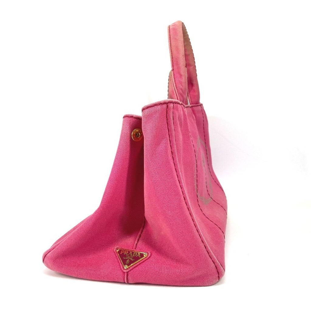 Prada Pink Canvas Handbag Tote Bag