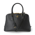 Prada Black Saffiano Triangle Handbag