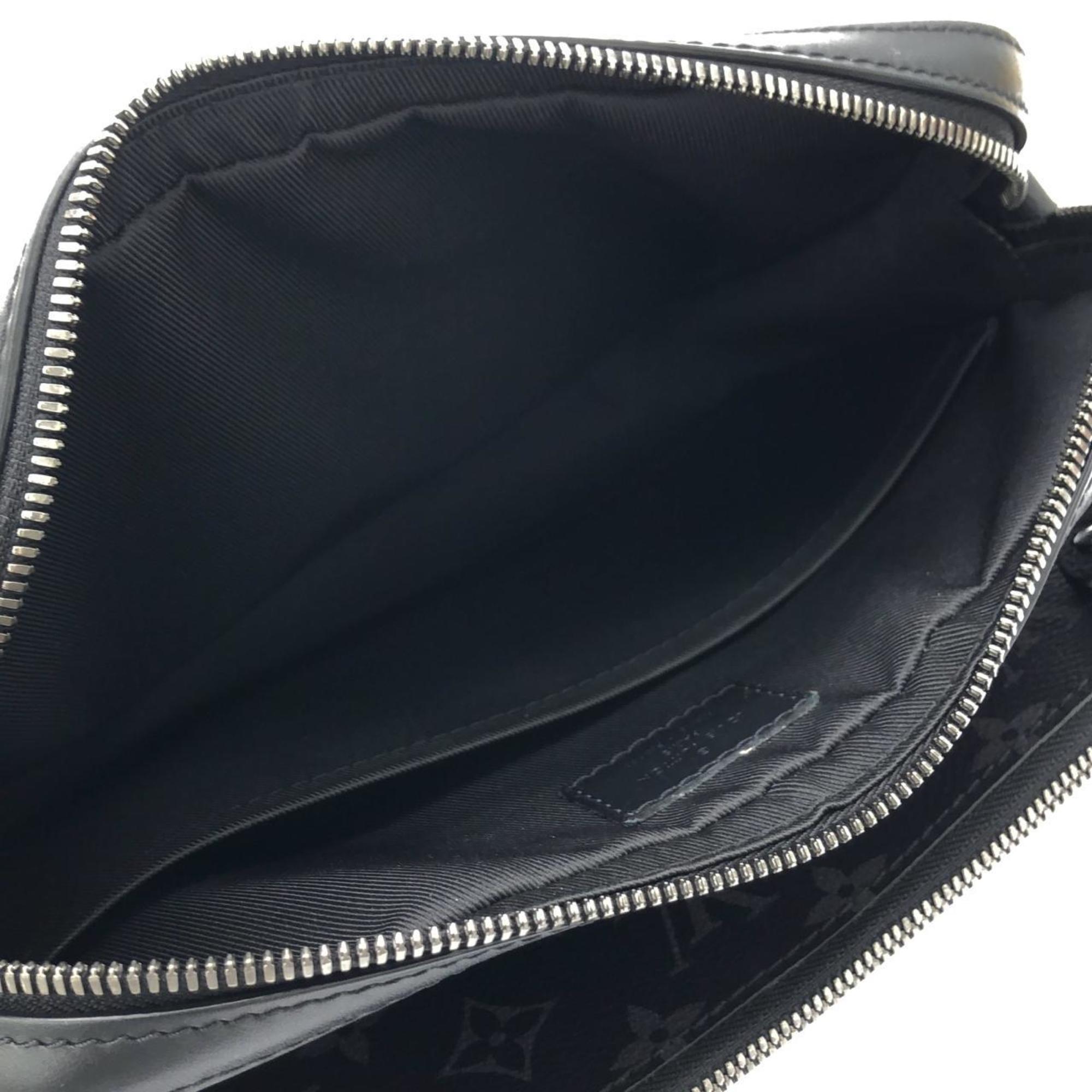 Louis Vuitton Black Gris Coated Canvas Pouch Shoulder Bag