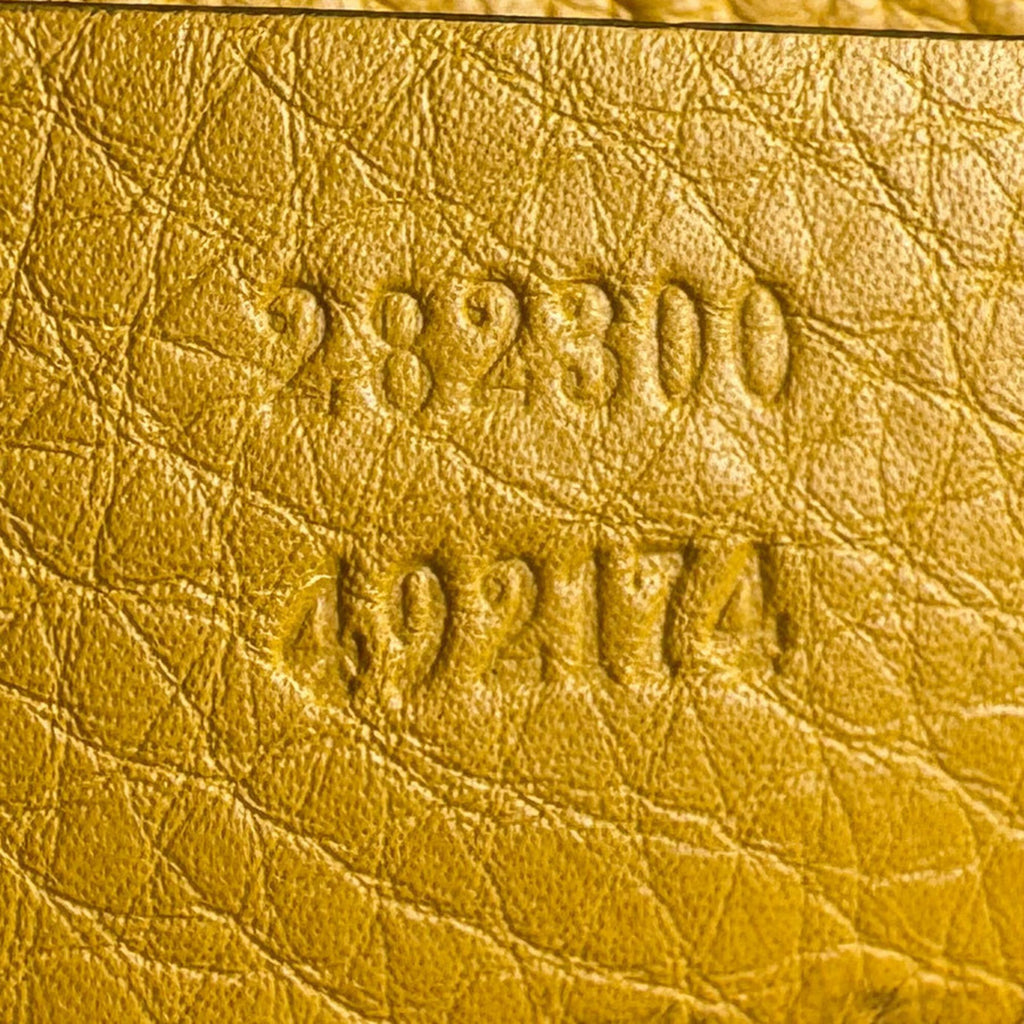Gucci Brown Yellow Gg Canvas Leather Handbag Shoulder Bag (Pre-Owned)