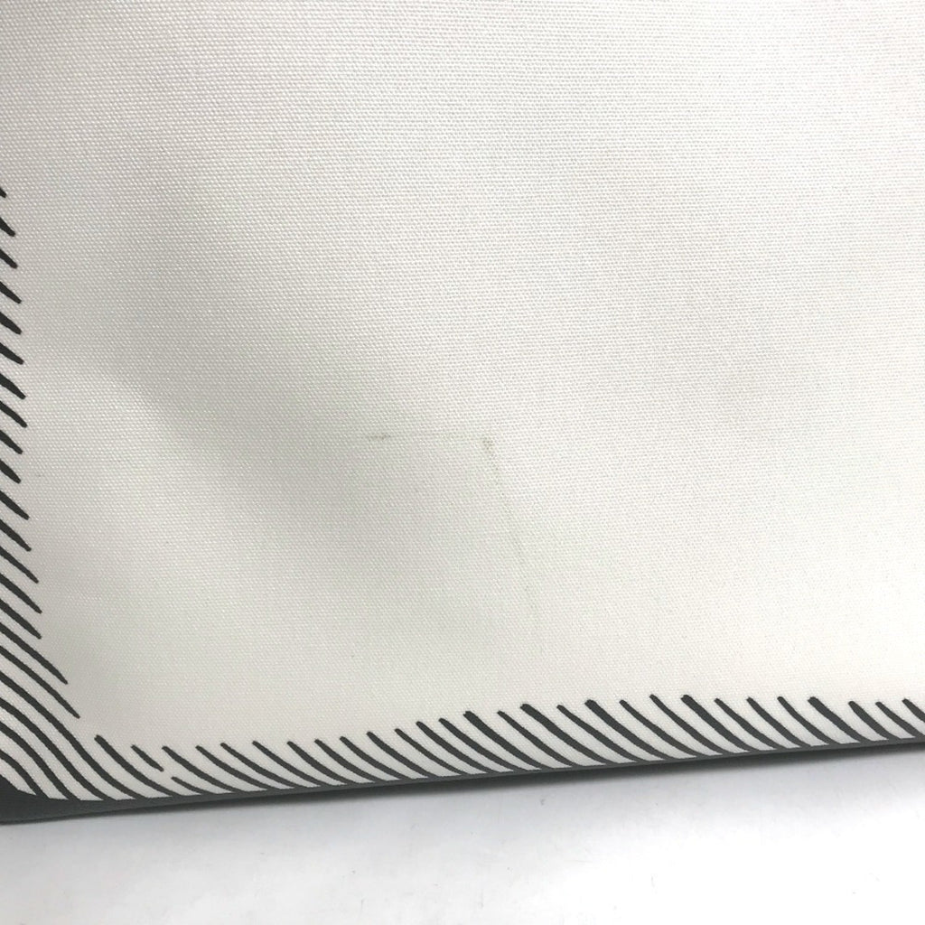 Fendi Black White Coated Canvas Handbag Tote Bag