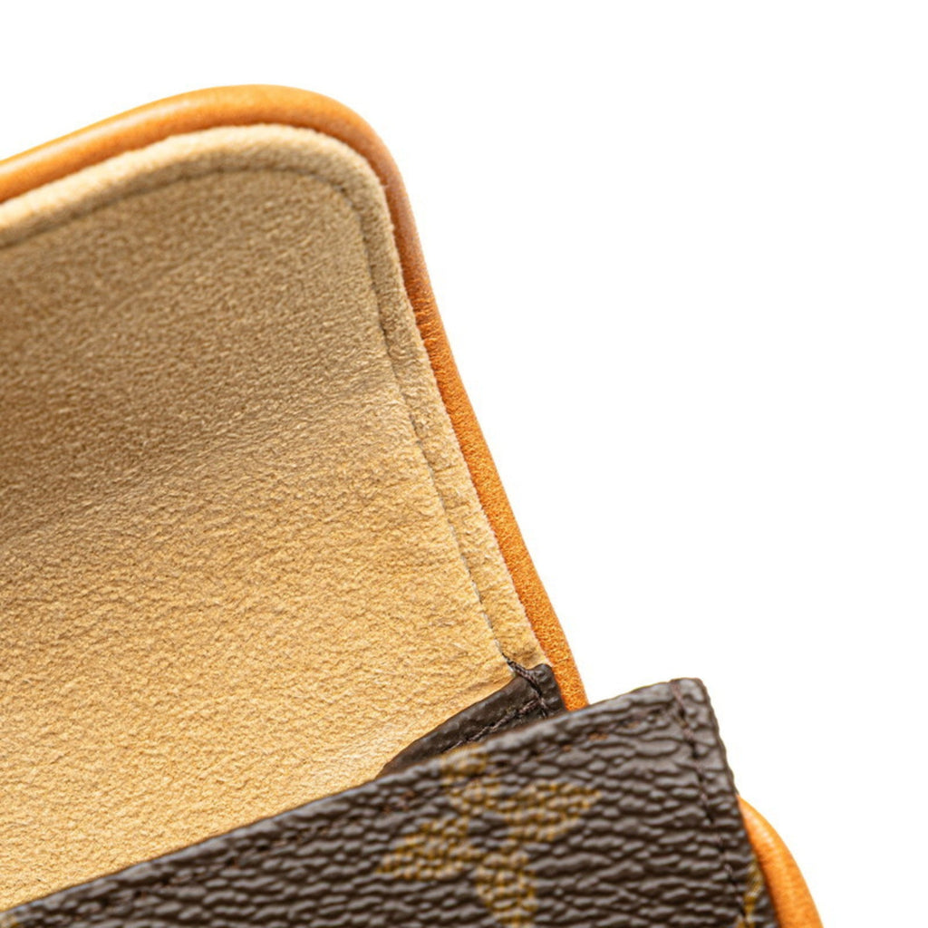 Louis Vuitton Brown Pvc Leather Pochette Sling Bag