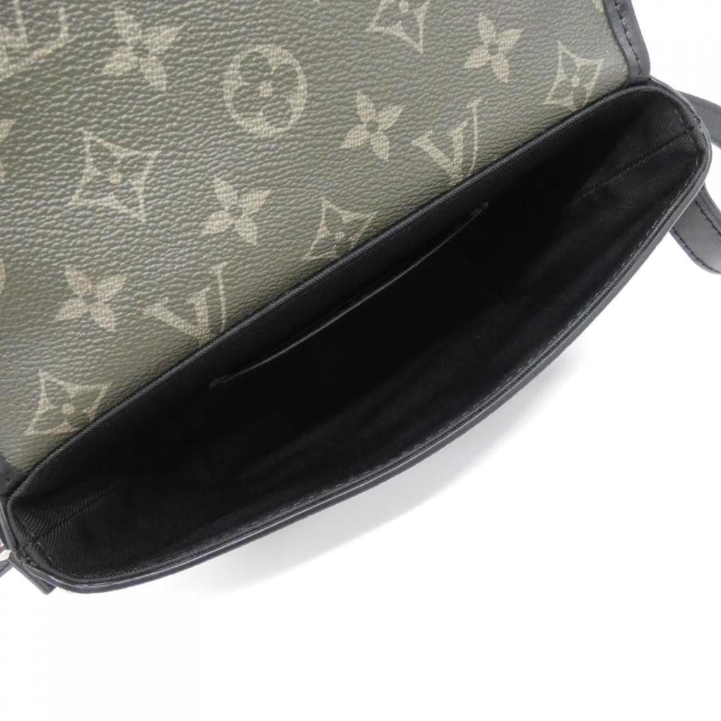 Louis Vuitton Black Khaki Monogram Leather Shoulder Bag