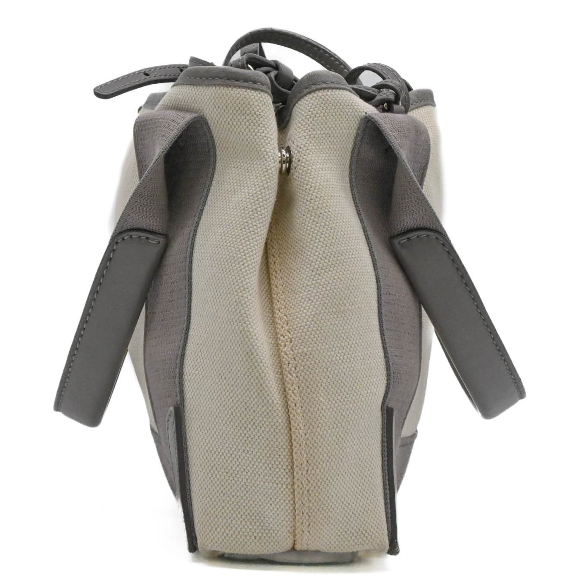 Balenciaga Beige Gray Canvas Tote