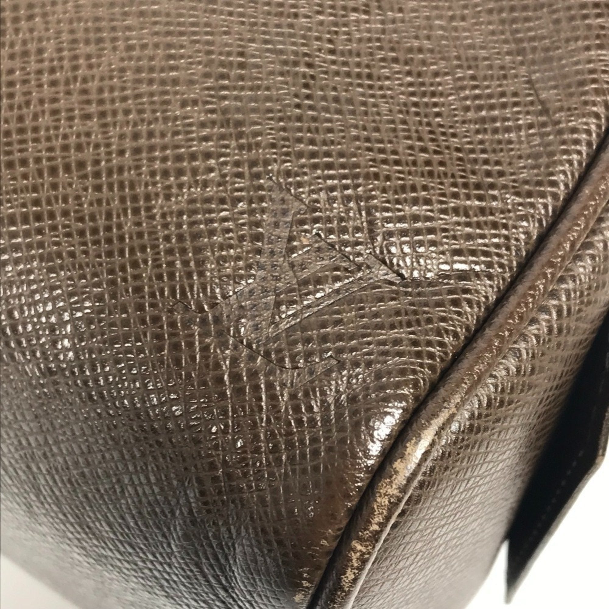Louis Vuitton Brown Grizzly Taiga Leather Pouch