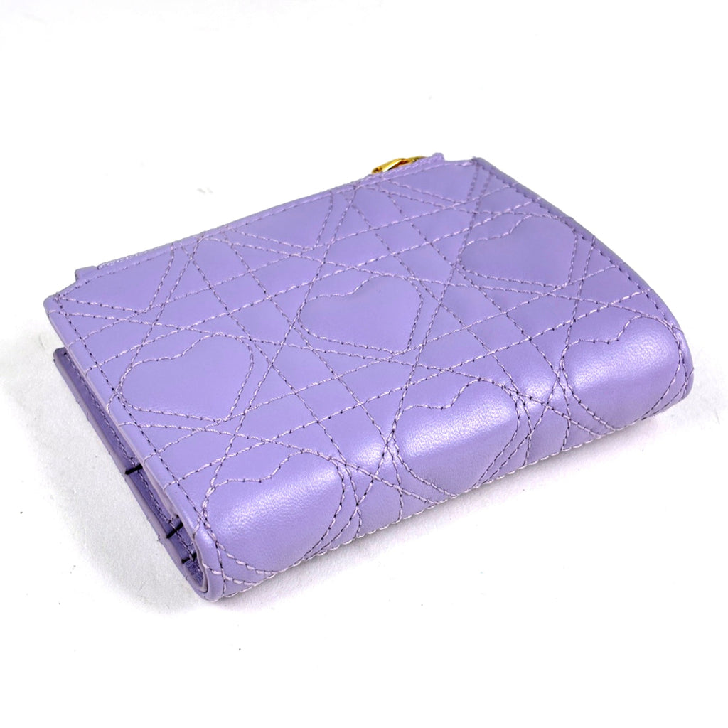 Christian Dior Purple Leather Wallet (Bi-Fold) (Pre-Owned)